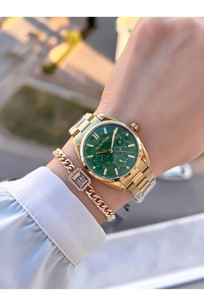 Quantum Dial Inner Functions Active 5 Atm Water Resistant Women Wrist Watch+Bracelet B1198.120