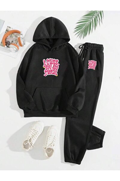 RPT MODA OVERSIZE MISS ДЕТАЛЬНИЙ ДРУК КАПЮШОН З КИШЕНЯМИ КАНГУРУ ДВОХЧАСТНИЙ ...