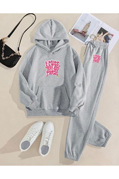 RPT MODA OVERSIZE MISS ДЕТАЛЬНИЙ ДРУК КАПЮШОН З КИШЕНЯМИ КАНГУРУ ДВОХЧАСТНИЙ ...