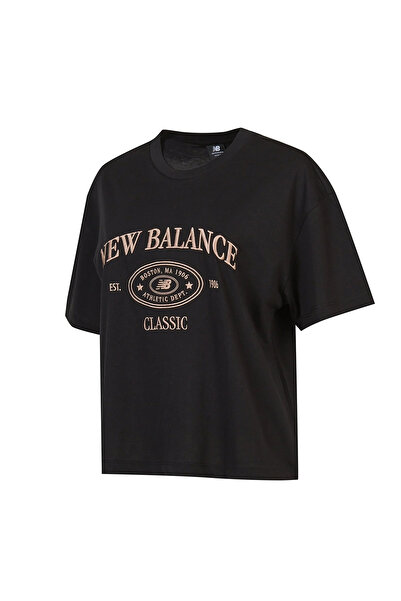 New Balance Lifestyle Kadın Siyah Günlük Stil T-shirt Wnt1508-bk