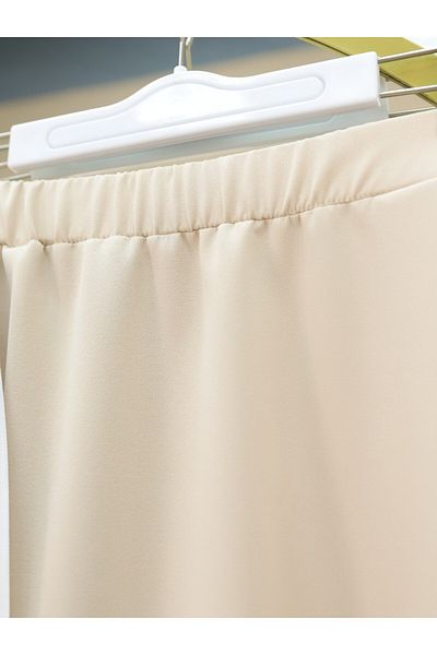 Modamorfo Σετ γιλέκο και φούστα σε μπεζ χρώμα σταυρωτά κουμπιά