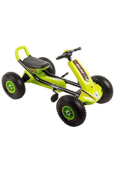 KidsCare Go-kart with pedals and inflatable wheels Driver Kidscare Green