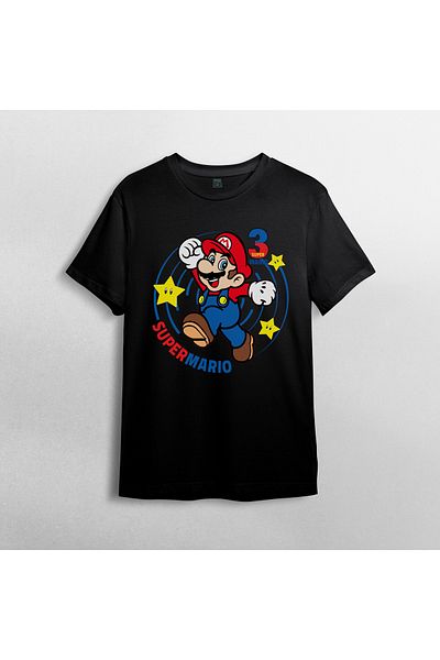 Pixxa Μπλουζάκι Super Mario Bros 100% Cotton Crew Neck Model 12