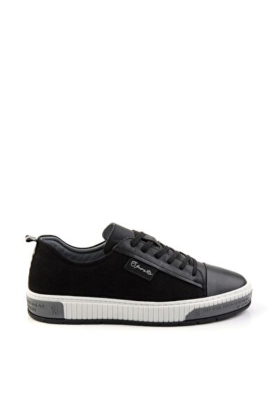 Bambi Siyah Leather Erkek Sneaker E01018033543