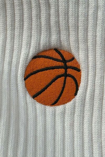 Socrates White Basketball Towel Socks
