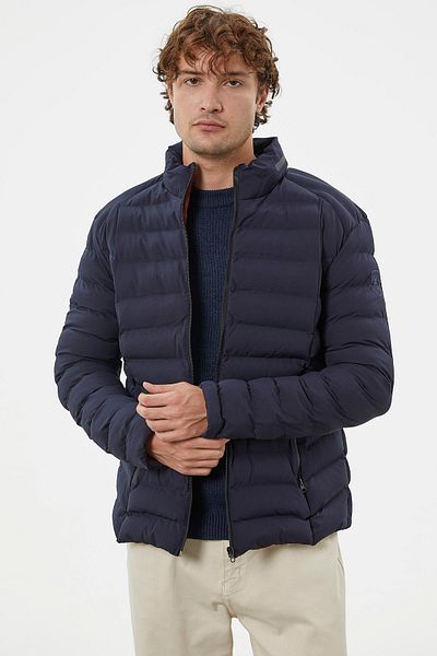 Sam Κοντό παλτό με καπιτονέ γιακά - Navy Blue