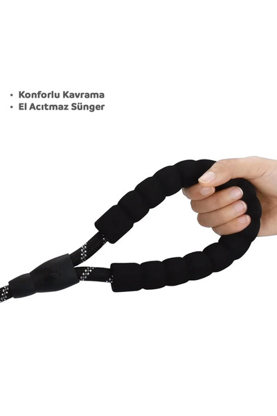 ePhase Reflektörlü Köpek Tasması 130 CM - Orta ve Büyük Irk Köpeklere Uygun Köpek Gezdirme Tasması