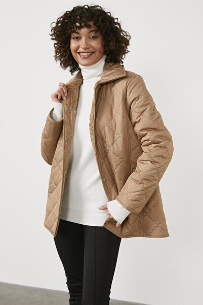 Sementa Удобна, подплатена флисова яке - камел