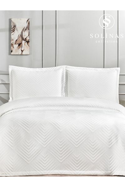 Solinas Collection Pyramid Cream - Double Bedspread