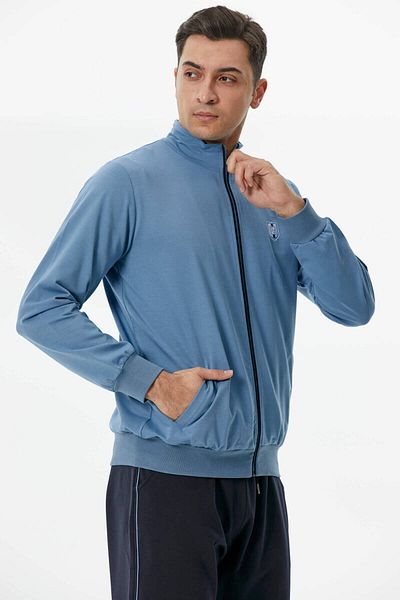 Sementa Σετ αθλητική φόρμα με φερμουάρ Stand Collar - Μπλε