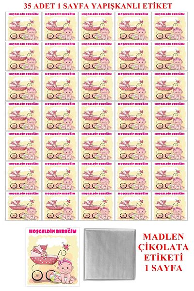Pasta9 Baby Girl Madlen Label A4 Photo Paper 1 Sheet