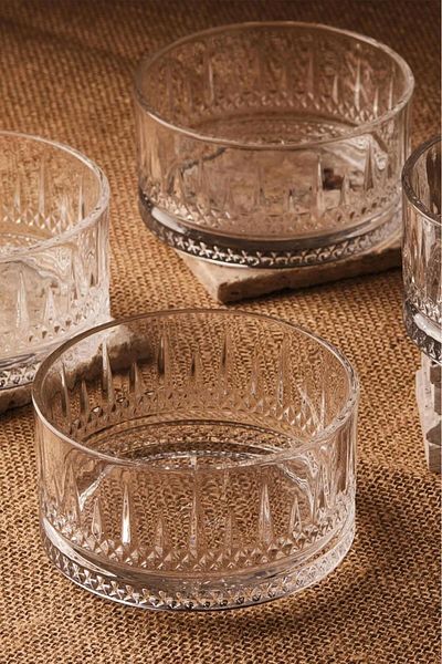 HOMENIVA Elysia 4-Piece Glass Bowl Set 220 ml