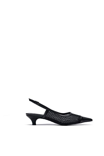 Dedos Pantofi stiletto cu toc mic din plasă de piatră de damă