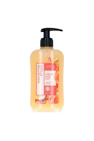 Watsons Liquid Hand Soap, Peach & Shea Butter - 500 ml