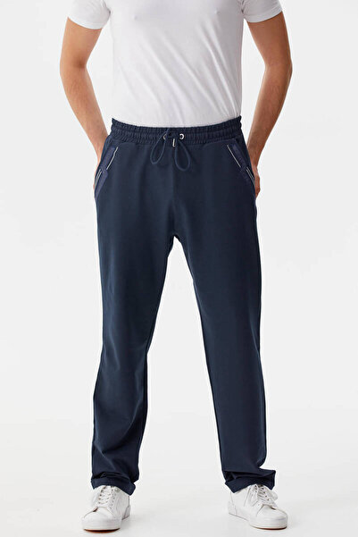 Sementa Παντελόνι φόρμας με πλέξη - Μπλε