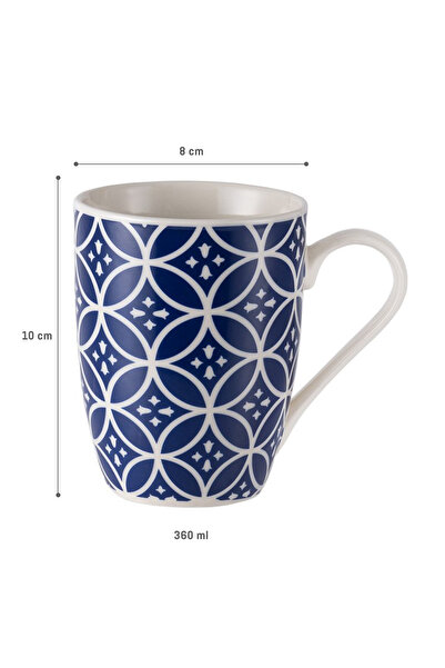 Madame Coco Rayne Kupa - Mavi/Beyaz - 360 ml