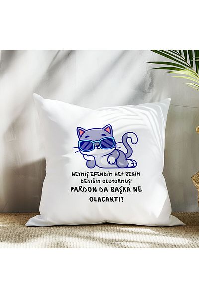 qoeuyl boutique Everything I Said Became Reality What Else Would Have Happened Printed Funny Gift Fiber Satin Decorative Pillow