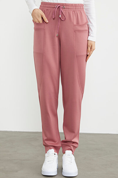 Sementa Scuba Kumaş Cepli Eşofman Altı - Gül