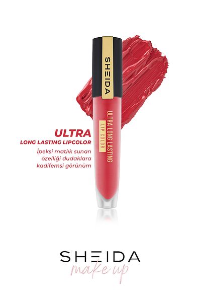 Sheida Long Lasting Matte Liquid Lipstick - with Intense Pigment and Vitamin E - No 20
