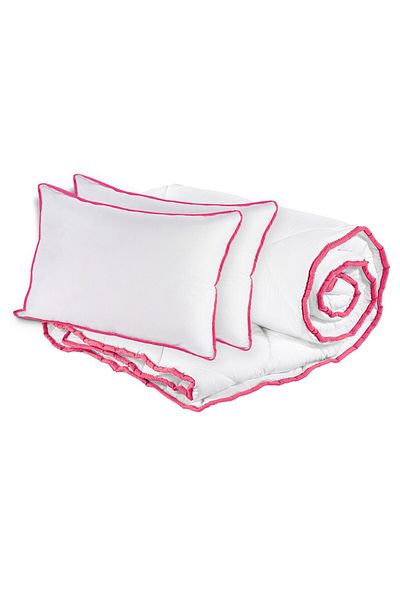 ALCAM Set of 2 Microfiber Pillows 50x70 Cm and Quilted Duvet 200x220 Cm