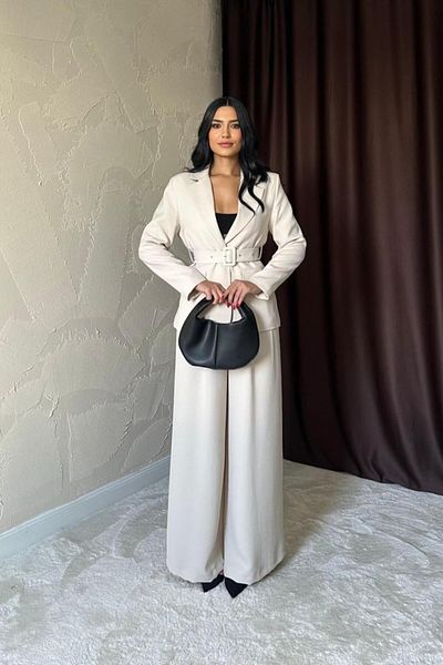 Miracle Omni Beige Pocket Flap and Belted Jacket