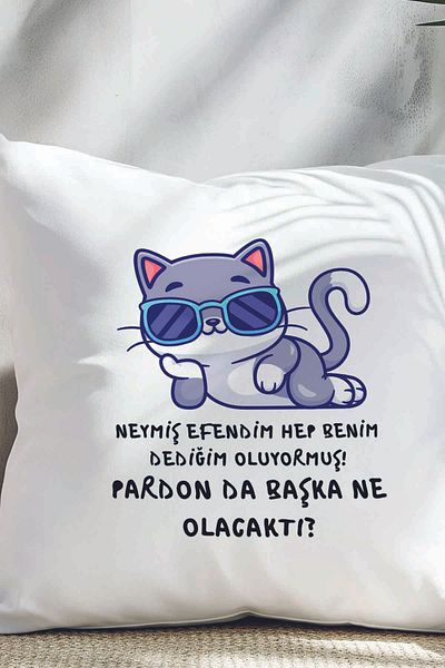 qoeuyl boutique Everything I Said Became Reality What Else Would Have Happened Printed Funny Gift Fiber Satin Decorative Pillow