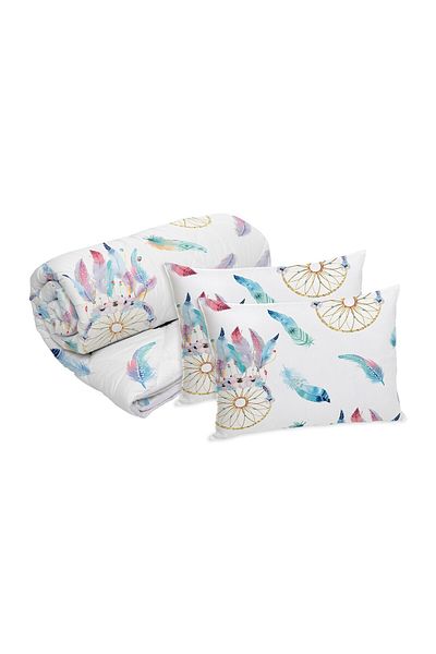 ALCAM Set Alcam 2 perne microfibra 50x70 cm si pilota matlasata 200x220 cm, Dream Catcher