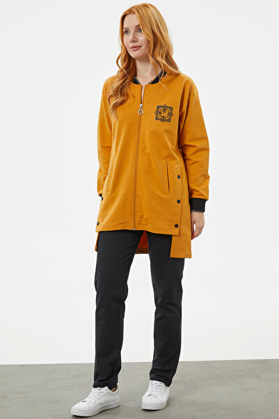 Sementa Zippered Tunic Tracksuit Set - Mustard