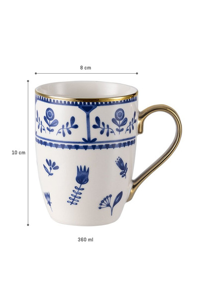 Madame Coco Lori Mug - Blue/White - 360 ml