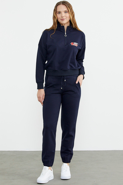 Sementa Jogger Dik Yaka Eşofman Takım - Lacivert