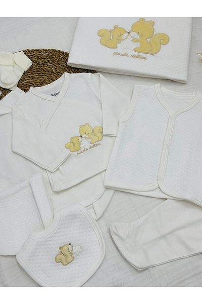 Bebitof Cute Starry Squirrel Patterned 10 Piece Hospital Release Set (Newborn)