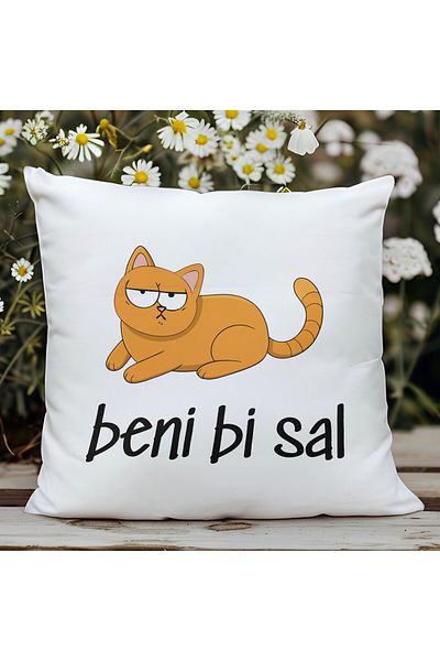 qoeuyl boutique Leave Me Alone Printed Funny Gift Fiber Satin Decorative Pillow