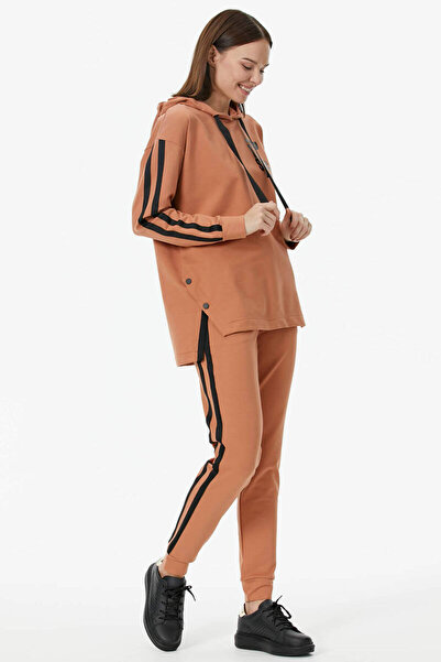 Sementa Oversize Hooded Tracksuit Set - Cinnamon