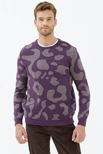 Sementa Πλεκτό πουλόβερ με λαιμόκοψη - Μωβ