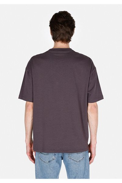 Colin's Oversize Fit Round Neck Plain Men's Anthracite Short Sleeve T-Shirt