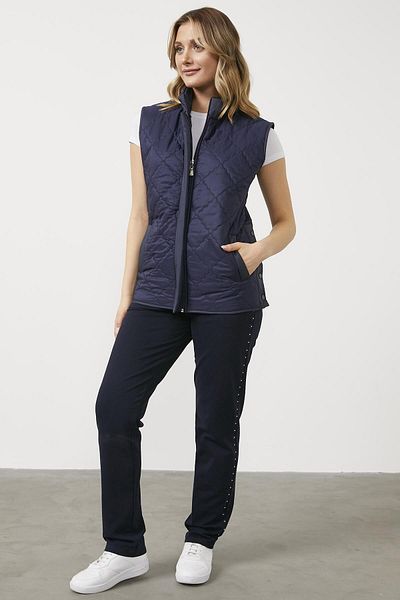 Sementa Quilted Plush Vest - Navy Blue