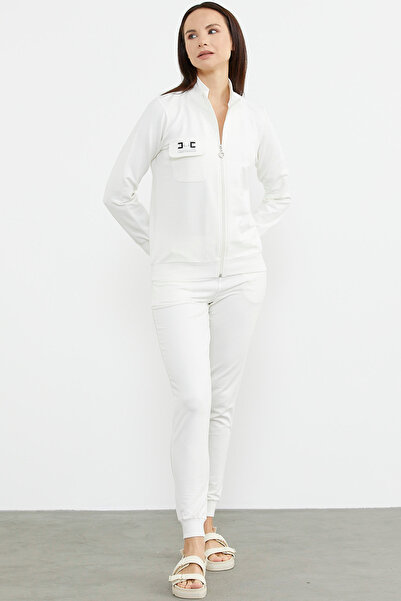 Sementa Zippered Jogger Tracksuit Set - Ecru