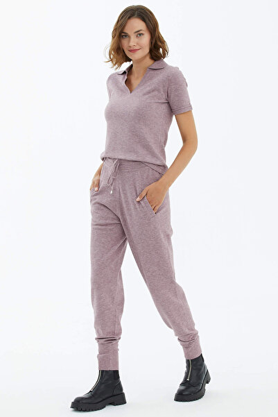 Sementa Cepli Bağcıklı Triko Pantolon - Gül