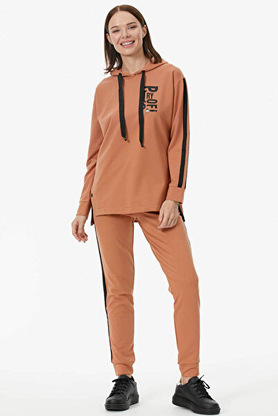 Sementa Oversize Hooded Tracksuit Set - Cinnamon