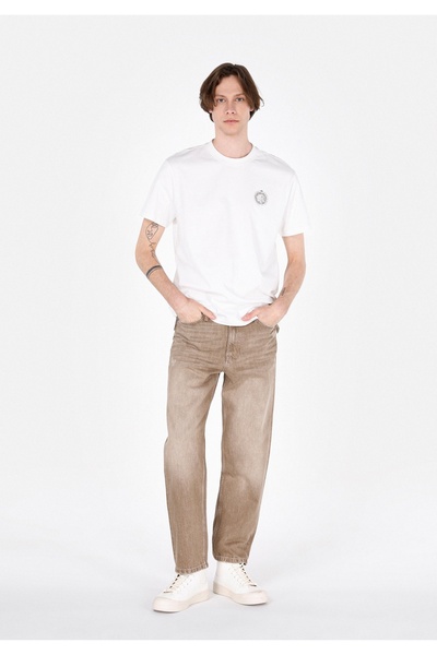 Colin's 093 Borıs Baggy Fit Orta Bel Bol Paça Erkek Kahverengi Jean Pantolon