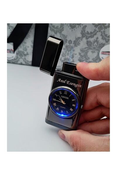 GiralStore Kişiye Özel Lüks Saatli Pürmüzlü Gazlı Çakmak