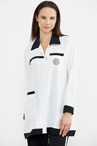 Sementa Double Color Combination Tunic Crepe Set - Black