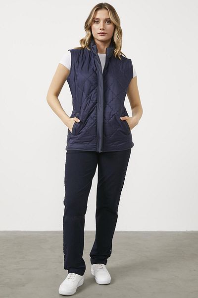 Sementa Quilted Plush Vest - Navy Blue