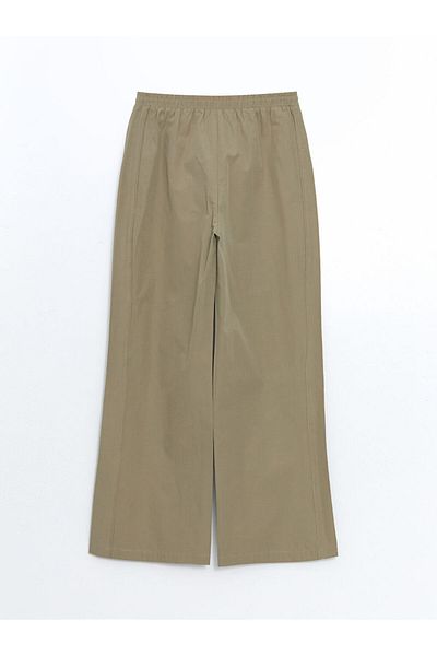 LC Waikiki Poplin Women's Trousers with Elastic Waist