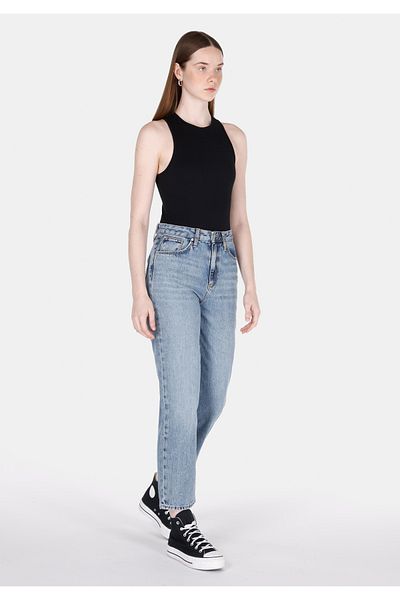 Colin's 884 Lauren Straight Fit High Waist Straight Leg Women's Blue Jean Pants