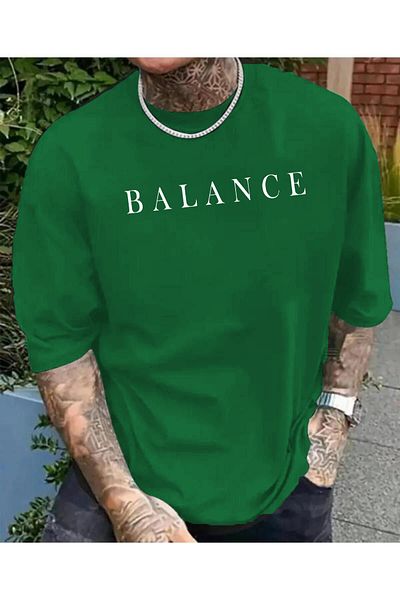 Elfa Tekstil Μπλουζάκι Unisex Balance με στάμπα γιακά