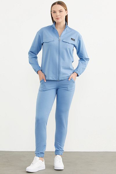 Sementa Set de trening oversize cu buzunar - Albastru