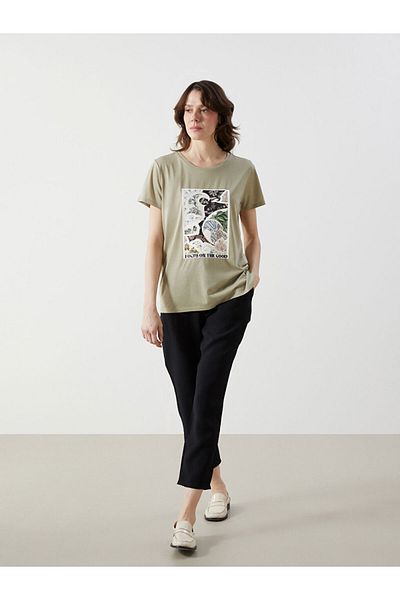 LC Waikiki Elastic Waist Loose Fit Women's Trousers