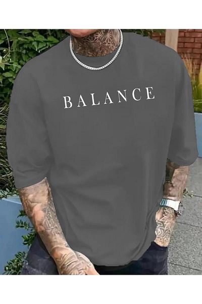 Elfa Tekstil Μπλουζάκι Unisex Balance με στάμπα γιακά