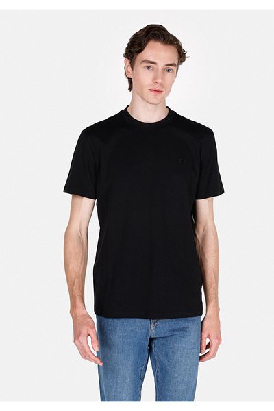 Colin's Regular Fit Round Neck Plain Men's Black Short Sleeve T-Shirt